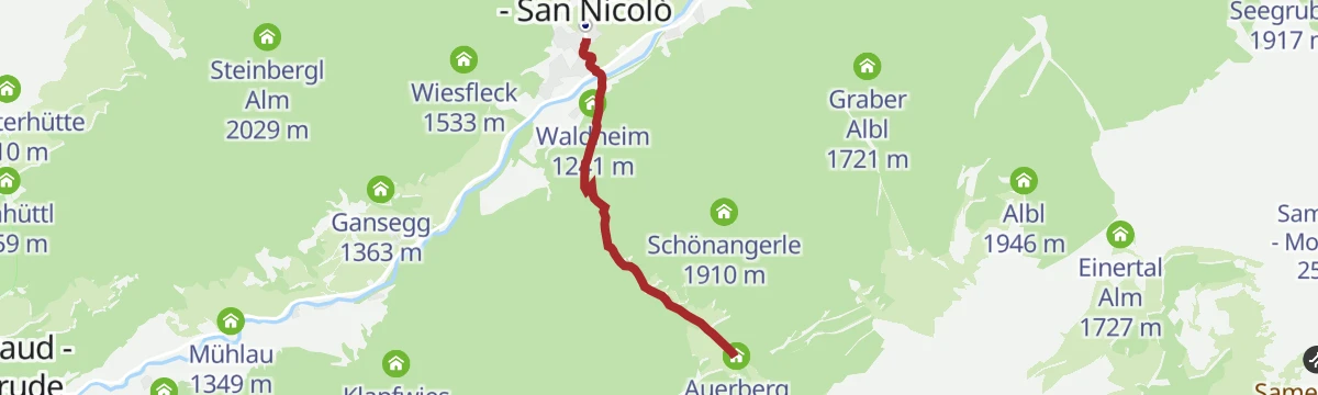 Route map: Escursione alla malga Auerberg